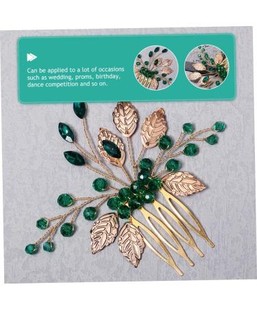 MUSISALY Rhinestone Tuck Comb Hair Accessories for Women Wedding Rhinestone Hair Accessories Bridal Hair Accessories Wedding Hair Accessories for Bride Leaf Hair Accessories Leaf Hair Comb - Buy Online on GoSupps.com