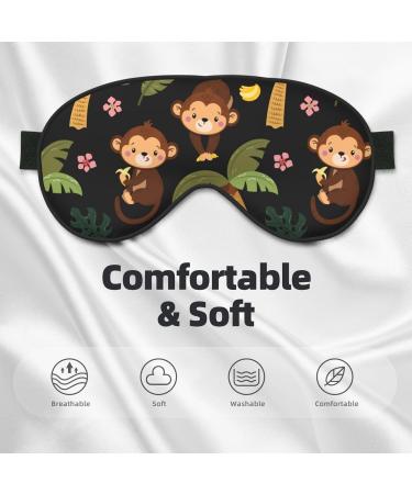 Adjustable Double-Sided Monkeys Swinging from Palms Sleep Mask | Soft Eye Covers for Perfect Shading & Reducing Eye Edema - Buy Online on GoSupps.com