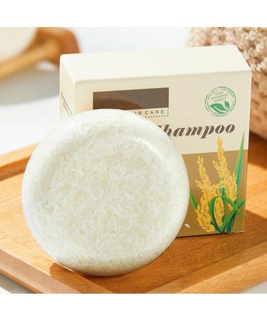 Vawolecy Rice Hair Shampoo Bar Organic Rice Shampoo Bar Deep Cleansing for Hair & Scalp Hair Loss Promotes Hair Growth 0 Silicone Oil - Buy Online on GoSupps.com
