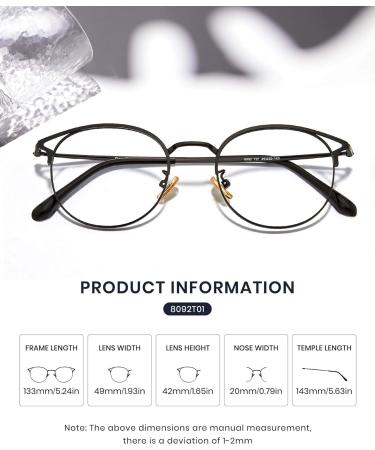 Shop Cyxus Blue Light Filter Cat Eye & Round Vintage Glasses for Women - UV400 Protection Anti-Harmful Blue Light 2-Piece Set - Buy Online on GoSupps.com