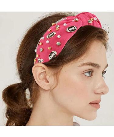 Top Knot Headband Valentine's Day Headband Exquisite Appearance and Durable for Theme Party (Rose Red) - Buy Online on GoSupps.com