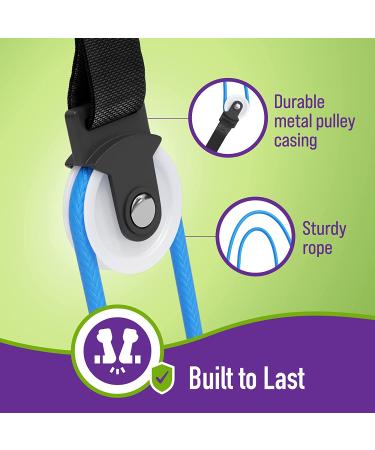 Economy Overhead Shoulder Therapy Pulley System - Blue Plastic Handles - Buy Online on GoSupps.com