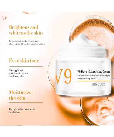 V9 Glowing Skin Moisturizer Deep Moisturizing Face Cream With Hyaluronic Acid & Vitamin E Anti Wrinkle Face Cream For Hydrating Firming Skin Face Moisturizer For Women And Men 1.76oz. - Buy Online on GoSupps.com