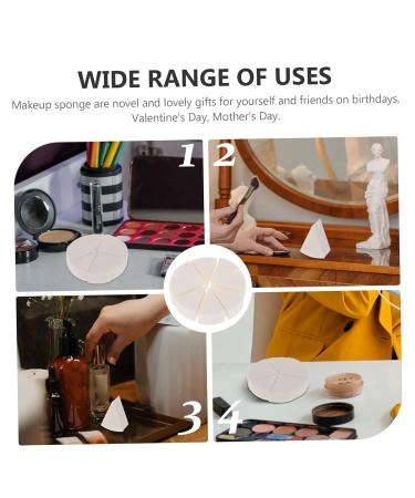 Mipcase 8 Sets Triangular Sponge Puff Under Eye Patches - Wedge Makeup Sponges for Mineral Foundation Cosmetics & Facial Care | Miss The Face - Buy Online on GoSupps.com