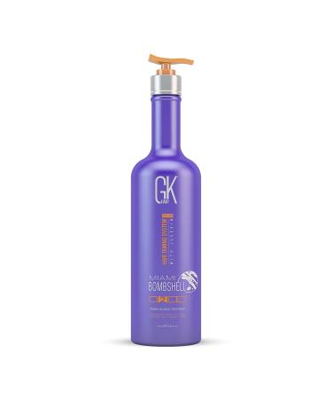 GK HAIR Global Keratin Miami Bombshell 24 Fl Oz Taming Blonde Purple Treatment - Hair Smoothing Toning Blowout Treatment Series Straightening Professional Results Removes Yellow Orange Brassy Tones