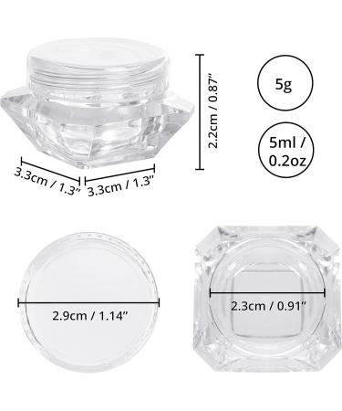 Belle Vous 100pcs 5ml BPA-Free Plastic Cosmetic Containers with Lid - Perfect for Makeup Creams Nail Design & More - Buy Online on GoSupps.com
