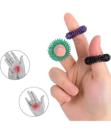 Acupressure Rings Set for Stress Relief & Massage - 10 Piece Finger & Wrist Massage Device for All Ages - Buy Online on GoSupps.com