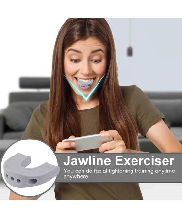 Vbnuyhim Jaw Exerciser for Men Silicone Double Chin Reducer Jawline Exerciser | Jaw Sculpting Tool Jawline Shaper with Storage Box for Women Men Gray - Buy Online on GoSupps.com