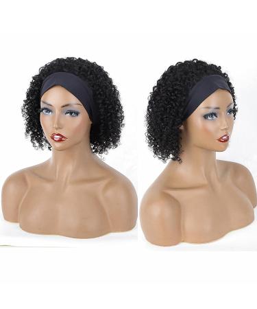 10 Inch Kinky Curly Headband Wig for Black Women - Glueless Human Hair Short Curly Wig - Buy Online on GoSupps.com