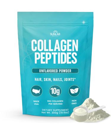 Collagen Peptides Powder Hydrolyzed Bovine (Unflavored) Type I & III Supplement for Hair Skin Nails & Joint Support - Collagen for Women & Men - Non GMO & USA Made - Unflavored - 30 Servings