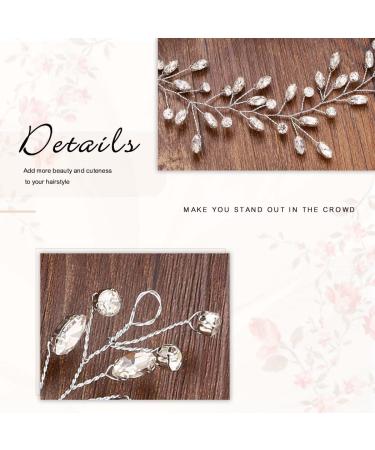 Rhinestone Wedding Hair Vine - Bridal Headband Crystal Headpiece for Women and Girls (A-Silver) - Buy Online on GoSupps.com