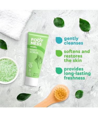 FOOTNESS Foot Scrub - Gentle Exfoliating and Softening Treatment (75 ml) - Buy Online on GoSupps.com