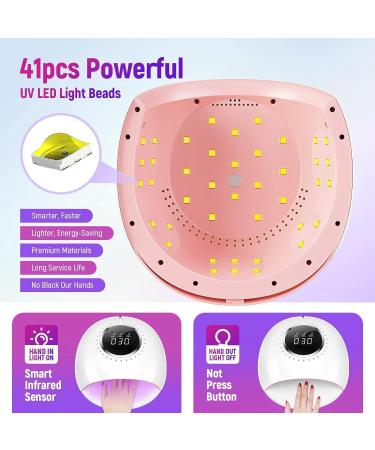 82W UV Nail Lamp - Quick Curing LED Light for Gel Nails with Auto Sensor 3 Timers & LCD Display - Professional Gel Polish Dryer for Home & Salon - Buy Online on GoSupps.com