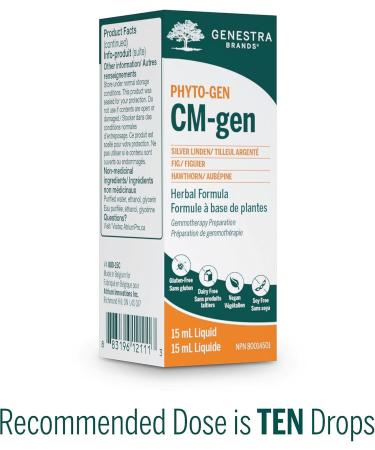 Genestra Brands - CM-gen - Silver Linden Fig and Hawthorn Herbal Formula - 15 ml Liquid - Buy Online on GoSupps.com