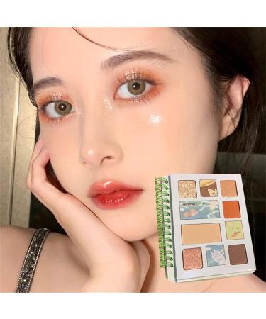 Girls Fruit Eye Shadow Take Notes Eye & Cheek Notebook Tea Earth Color Eye Shadow Makeup Cosmetics (C) - Buy Online on GoSupps.com