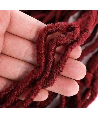 Soft Locs 24 Inch Crochet Hair 6 Packs Burgundy Color Faux Locs Crochet Hair - Pre Looped Synthetic Hair for Black Women (Pack of 6) - 24 Inch BUG - Buy Online on GoSupps.com