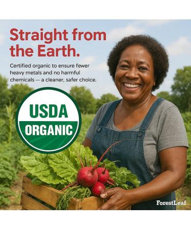 ForestLeaf USDA Organic Beet Root Capsules - Beetroot Supplement 16000 mg Strength 20:1 Extract w/Ginger Grape Seed - Support Blood Pressure Nitric Oxide Flow Circulation - Made in USA - 120 Caps 120 Count (Pack of 1) - Buy Online on GoSupps.com