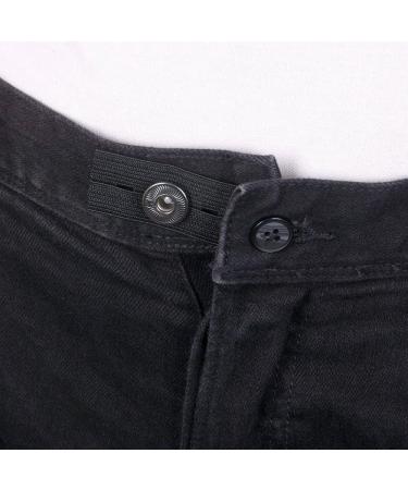 COEAYO 4PCS Elastic Waistband Extenders - Adjustable Button Extenders for Jeans | Black Waistband Expanders for Men and Women - Buy Online on GoSupps.com