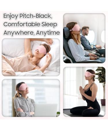 Buy Total Blackout 3D Sleep Mask - Lightweight & Soft Eye Mask for Travel Meditation Yoga | Adjustable Fit Pink - Buy Online on GoSupps.com