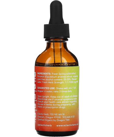 Eclectic Institute Horsetail Extract 2 fl oz - Herbal Supplement for Healthy Hair & Nails - Buy Online on GoSupps.com