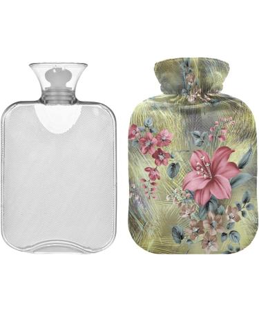 Buy NAANLE Vintage Flower Hot Water Bottle - 2L Transparent Heat Bottle for Back Pain Relief & Therapy - International Shipping Available - Buy Online on GoSupps.com