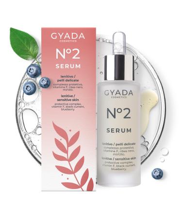 GYADA Soothing and Hydrating Face Serum N.2 with Vitamin F and Blueberry Extract - For Sensitive & Delicate Skin - Deeply Hydrates and Nourishes Face - Vegan & Green Formula - Cruelty Free - 1 fl oz