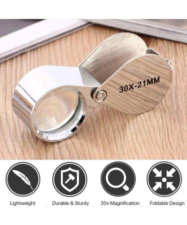 KINGMAS 30x 21mm Pocket Jewelry Loupe | Jewelers Eye Magnifying Glass - Buy Online on GoSupps.com