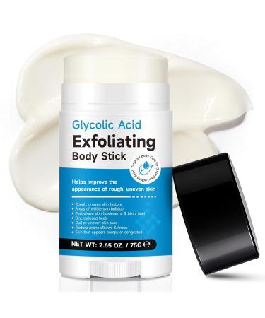 Glycolic Acid Exfoliating Body Stick 75g Body Cream & Exfoliator for Strawberry Skin Treatment on Legs Arms and Dry Rough Skin Reduces Acne with Shea Butter One Targeted Solution - Buy Online on GoSupps.com