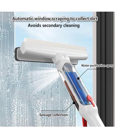 RRRYYYZZ 75'' Spray Window Cleaning Squeegee Kit with 4-Section Extension Pole 4 in 1 Glass Squeegee Windshield Cleaner Tool with Sewage Collector and 5 Pads - Buy Online on GoSupps.com