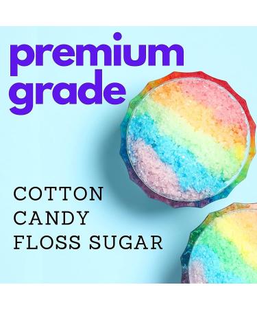 Cotton Candy Floss Sugar (2 Pack / 1lb x 2) | Blue Raspberry & Bubble-gum| PRODUCT OF CANADA| Easy Candy Forming| Works With Almost All Machines| Reusable Jars to Lock in Freshness| Flavoured Floss Ideal for Snack Desserts Party Carnivals and More| By Elo - Buy Online on GoSupps.com