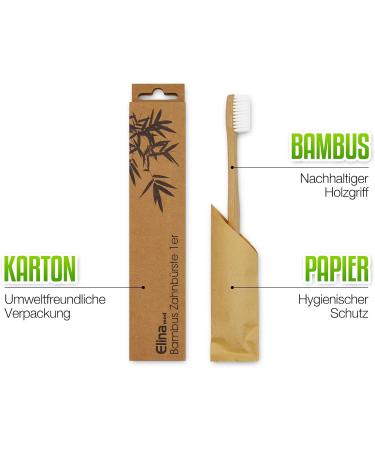 Eco-Friendly Bamboo Toothbrushes 5-Pack | Sustainable Wooden Medium Toothbrush Set for Travel - Buy Online on GoSupps.com