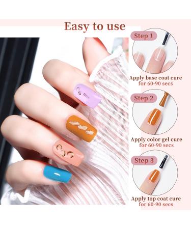 Gel Nail Kit with 54W LED Light - 12 Spring Color Gel Polish Set for Manicure - Starter Kit for Nail Art Lovers - Fashionable Gift Packaging - Buy Online on GoSupps.com