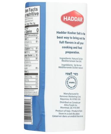 Haddar Kosher Salt 16 oz - Premium Quality Kosher Salt for Cooking and Seasoning - Buy Online on GoSupps.com