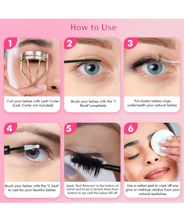 Lash Bond and Seal with Remover Cevillae Eyelash Glue and Lash Remover for Individual Cluster Lashes Extensions Waterproof Strong Hold 48Hours Eyelashes Adhesive & Remover for False Eyelashes 2 in 1 Individual Lash Glue - Buy Online on GoSupps.com