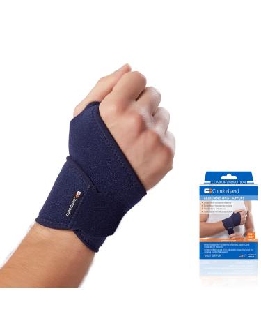 Comforband Adjustable Wrist Brace - for Joint Pain  Arthritis  Sprains  Strains  Instability  Gym  Sports  Golf  Tennis  Basketball - Adjustable Compression - Class 1 Medical Device - One Size   fits left or right hand