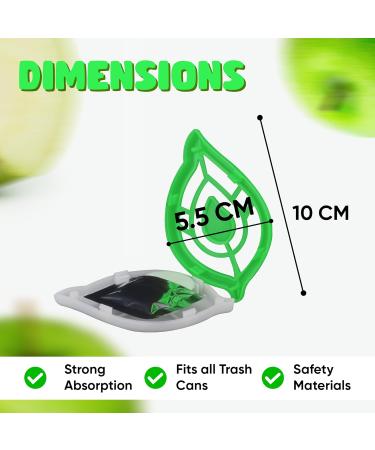 HOVUK Trash Can Freshener | 2-Pack Apple Scent Odor Remover for Kitchen Waste Buckets | Air Freshener & Self-Adhesive | Eco-Friendly Green Color - Buy Online on GoSupps.com