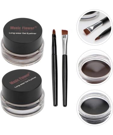 FOMIYES 6 Pcs Brown Waterproof Eyeliner Cream Eyeshadow Dark Brown Eyeshadow Liquid Eyeliner Palette Matte - Buy Online on GoSupps.com