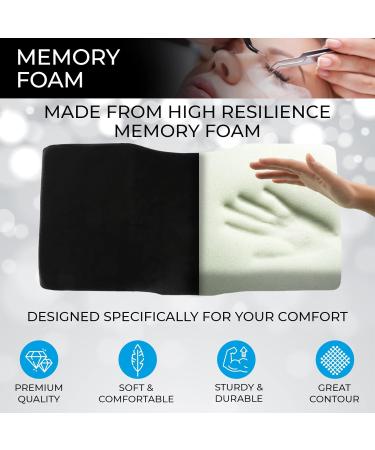 SAILFIN Lash Pillow for Eyelash Extensions - Memory Foam Cushion with Neck and Head Support - Large Black - Buy Online on GoSupps.com