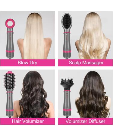IG INGLAM 4 in 1 Blowout Brush - Negative Ion Detachable Hair Dryer & Styler Volumizer with 2 Brush Heads | Silver - International Shipping Available - Buy Online on GoSupps.com