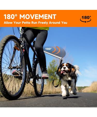 MrWizms 180 Rotatable Dog Leash for Bicycles | Adjustable & Shock Absorbing | Ideal for Outdoor Exercise Jogging & Cycling | Safe & Durable - Buy Online on GoSupps.com