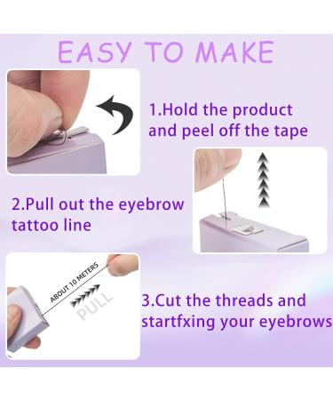  VPB 2 Pack Pre Inked White Ink Eyebrow Mapping Rope Pre-inked Mapping Wire for Permanent Makeup and Microblading Supplies Easy to Mapping Rope - Buy Online on GoSupps.com