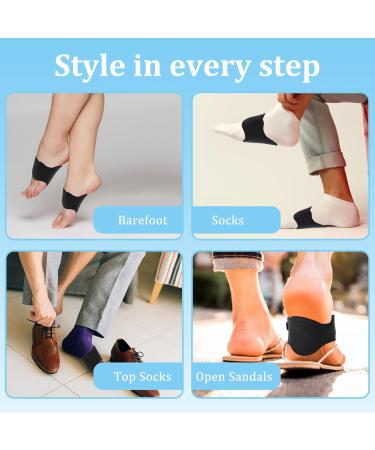 Arch Support for Plantar Fasciitis - Adjustable Inserts & Compression Sleeves for Men/Women | Relief for Flat Feet Heel Spurs & Foot Pain (Black - Buy Online on GoSupps.com