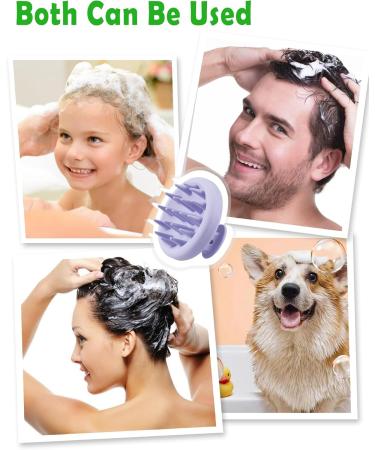 Sivlki Scalp Massage Brush - Silicone Shampoo Brush for Dandruff Relief & Hair Growth - Violet Scalp Massager - Buy Online on GoSupps.com