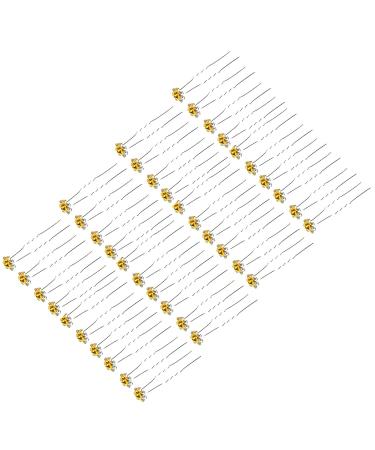 40 Pcs Yellow Crystal Rhinestone Hair Pins for Bridal Wedding & Sweet Sixteen - Buy Online on GoSupps.com