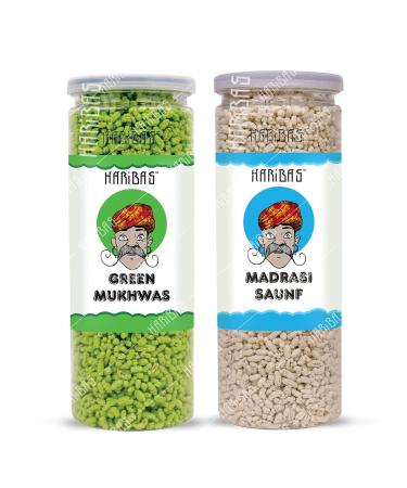 HARIBAS Madrasi Mukhwas 200gm and Green Mukhwas 200gm | Mukhwas Mouth Fresheners_Packing May Vary