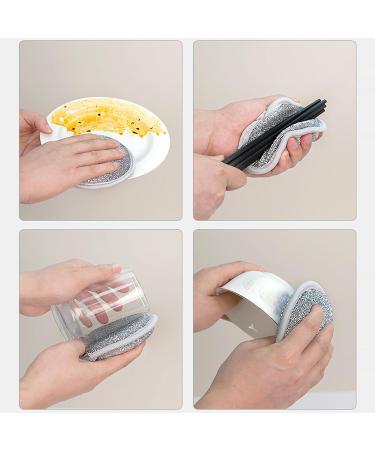Shakven Multi-Purpose Kitchen Washing Pads - Multi-Purpose Cleaning Supplies Washing up Dishes and Double-Sided Scrub Sponges Scrubber for Cookers Plates Pots - Buy Online on GoSupps.com