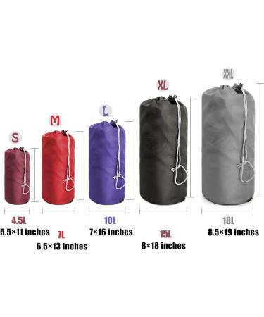 BeeGreen Stuff Sacks 6 Pack - Lightweight Nylon Drawstring Bags for Camping, Travel, and Outdoor Activities - Buy Online on GoSupps.com