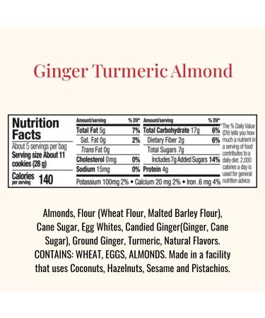 Almondina Almond Bites - Ginger Turmeric Flavor, 5 oz (142 g) - Healthy Snack - Buy Online on GoSupps.com
