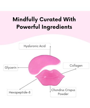 Hydrating Eye and Lip Mask Set - 28 Pcs for Dark Circles, Puffiness, and Dry Lips - Buy Online on GoSupps.com