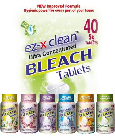 Ultra Concentrated Water Activated Bleach Tablets - 40 Tablets Phosphate Free Eco-Friendly Laundry & Multipurpose Cleaner | New Formula - Buy Online on GoSupps.com